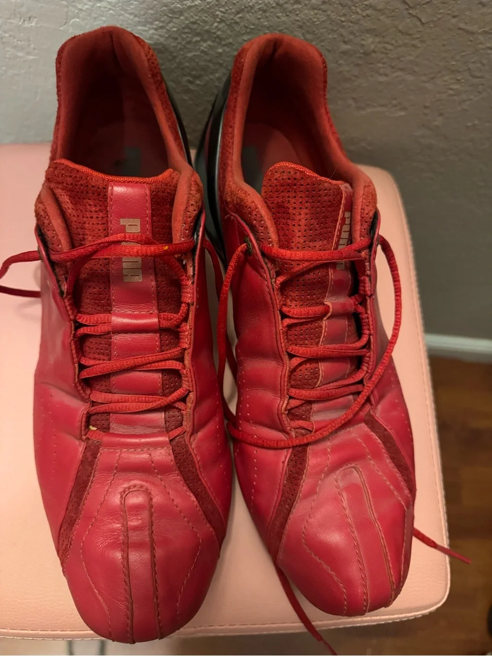 Puma Red Ferrari Crest Driving Sneakers